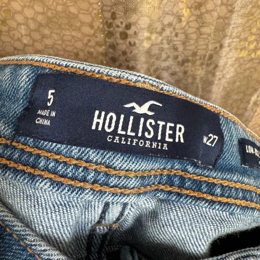 Hollister Vintage Stretch Low Rise Cut Off Distressed Jean Shorts Size 5